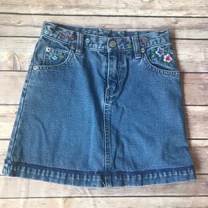 GAP Floral Denim Skirt